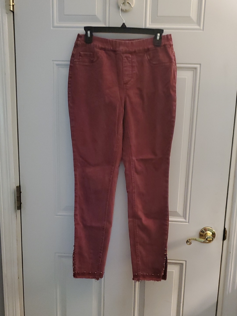 CHARLIE B Slim Pants in Dusty Rose